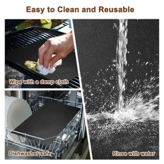 Unique Bargains M Nonstick Reusable Sheet Liner Grilling Mats image {4}