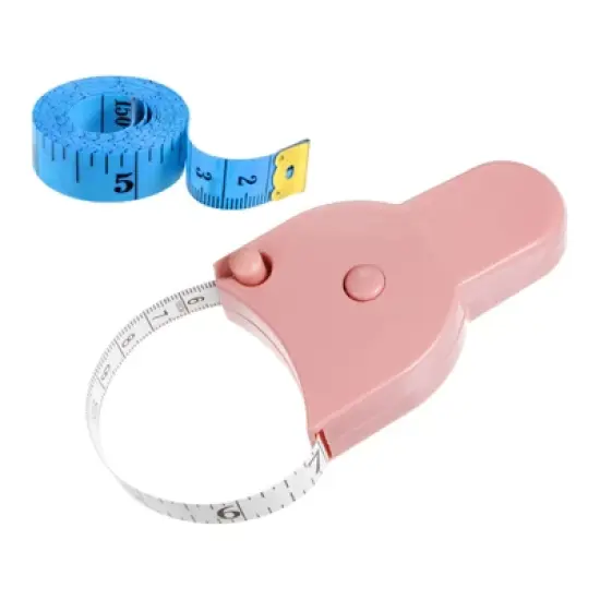 Unique Bargains Retractable Accurate Tailors Tape Dual-sided Rulers and Measuring Tools image {8}