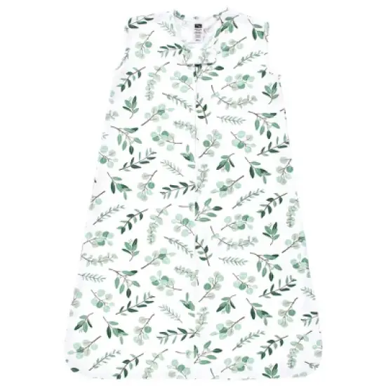 Hudson Baby Cotton Sleeveless Wearable Sleeping Bag, Sack, Blanket, Eucalyptus image {2}