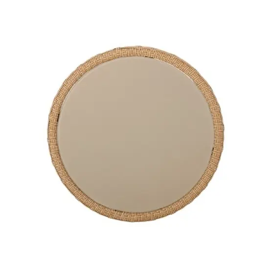 Christopher Knight Home Specter Outdoor Wicker and Tempered Glass 3 Piece Chat Set with Cushion, Light Brown/Beige image {8}