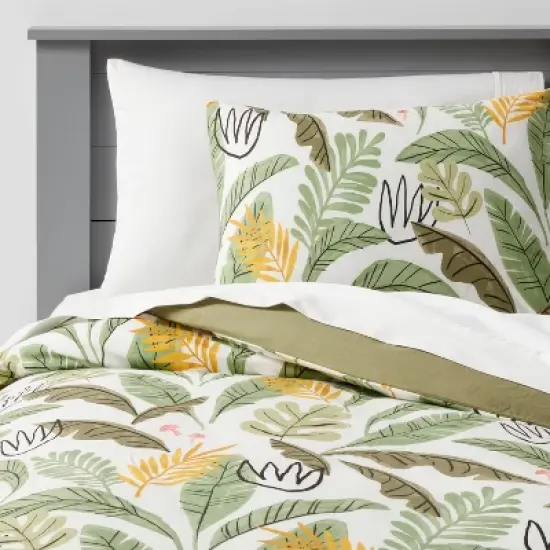 Botanical Print Kids' Duvet Cover Green - Pillowfort&trade; image {5}