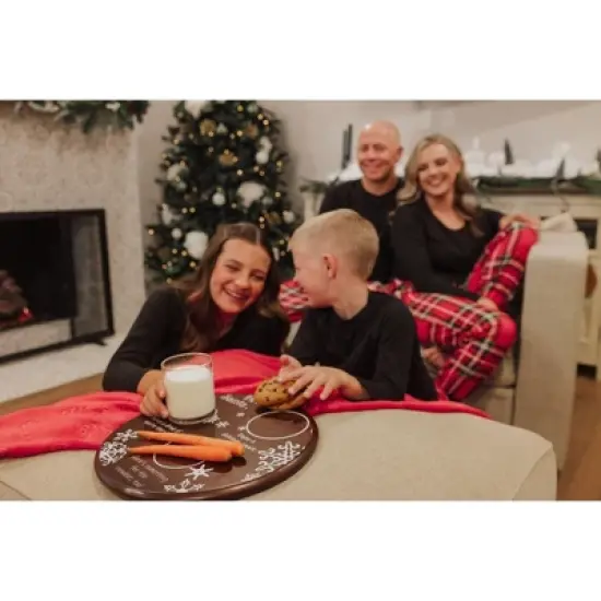 Toscana Dear Santa Round Serving Christmas Tray image {3}