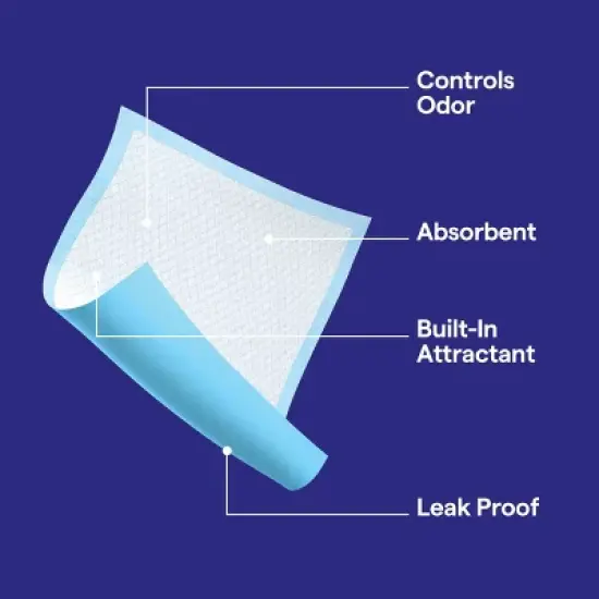 Puppy and Adult Dog Extra Absorbency Heavy Duty Training Pads - L - 25ct - up&up&trade; image {4}