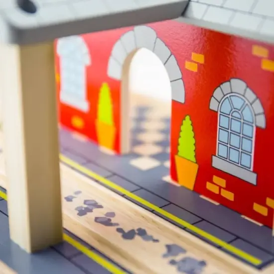 Bigjigs Rail Railway Station Wooden Railway Train Set Accessory image {3}