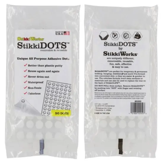 StikkiWorks StikkiDOTS&trade;, Adhesive Dots, 50 Per Pack, 6 Packs image {1}