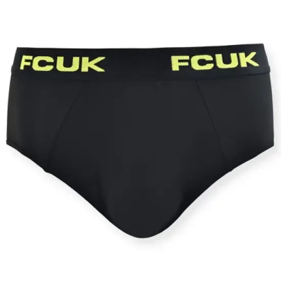 French Connection Men's 4 Pack 360 Stretch Hip Briefs - Premium Underwear for Men in Black (Colored Logo) Size: XX Large image {2}