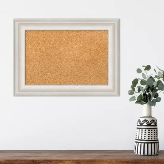 Amanti Art Trio White Wash Framed Corkboard, Natural Cork image {4}