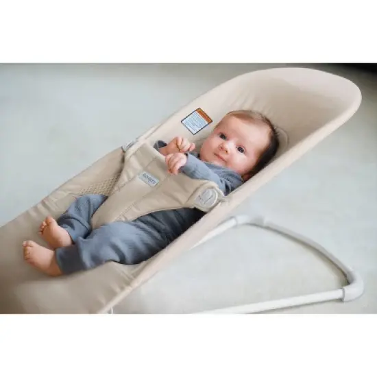 BabyBjorn Bouncer Tri-Fabric with Toy Bar - Beige image {2}