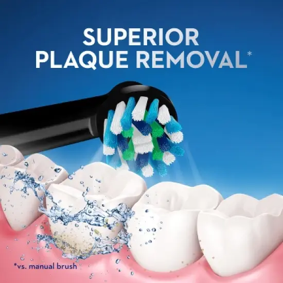 Oral-B PRO 100 Crossaction Battery Powered Toothbrush - Black image {5}