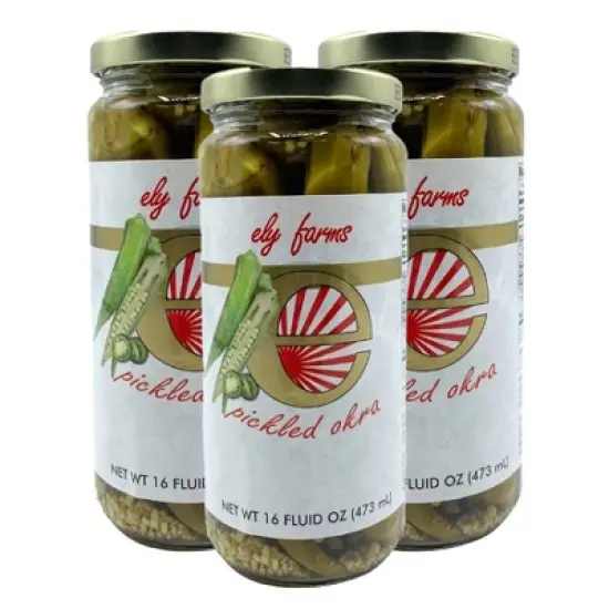 Ely Farms 12 oz Pickled Okra - Pack of 3 image {8}