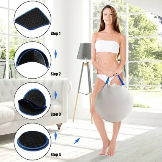 Costway Portable 2L Steam Sauna Spa Tent with Chair Grey/Black/Coffee image {7}