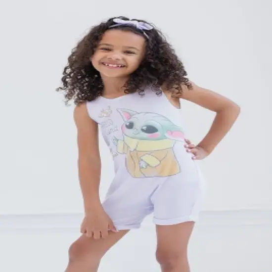 Star Wars The Child Girls Snap Romper and Headband Toddler image {1}