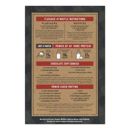 Kodiak Protein-Packed Flapjack & Waffle Mix Buttermilk - 20oz image {3}