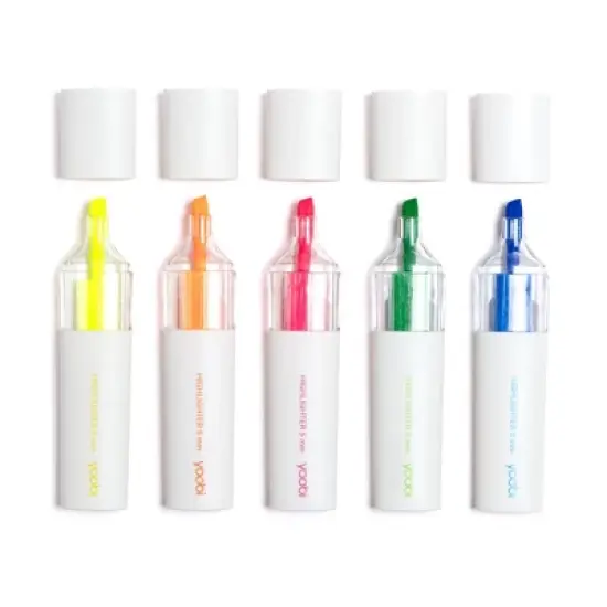 Yoobi Evolve 5pk Highlighters See-Through Barrel 5.0mm color Ink image {2}