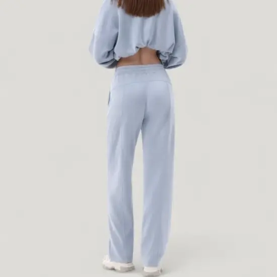 Anna-Kaci Active Women's Wide Leg Lounge Pants with Elastic Drawstring Waist image {4}