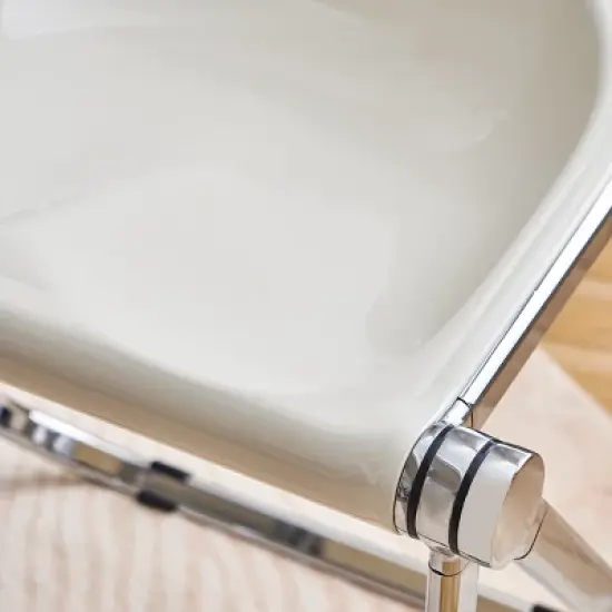 Gulches Foldable Acrylic Chair &uml;C Transparent Retro Style, Stackable Portable Stool for Home/Office/Dining/Outdoor Leisure image {5}