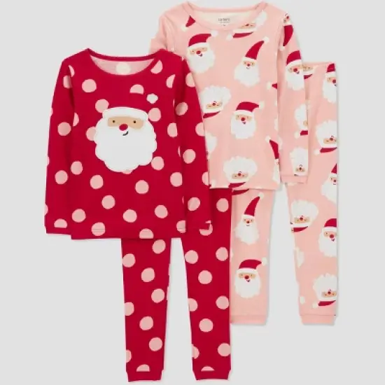 Carter's Just One You&reg; Toddler Girls' Polka Dot Santa Pajama Set image {4}