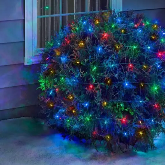 Philips 50ct Solar Net Lights Multicolor with Green Wire image {2}