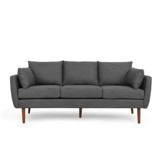 Feichko Contemporary Fabric Pillow Back 3 Seater Sofa - Christopher Knight Home image {11}