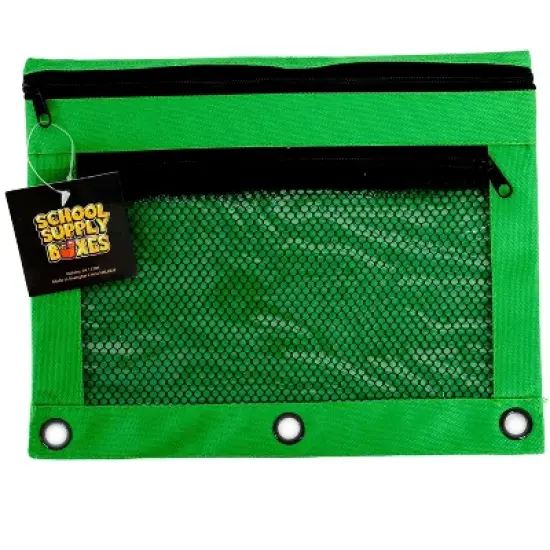 School Supply Boxes - Pencil Bag / Binder Pouch with Two Pockets - Available in Different Colors & Sizes image {4}