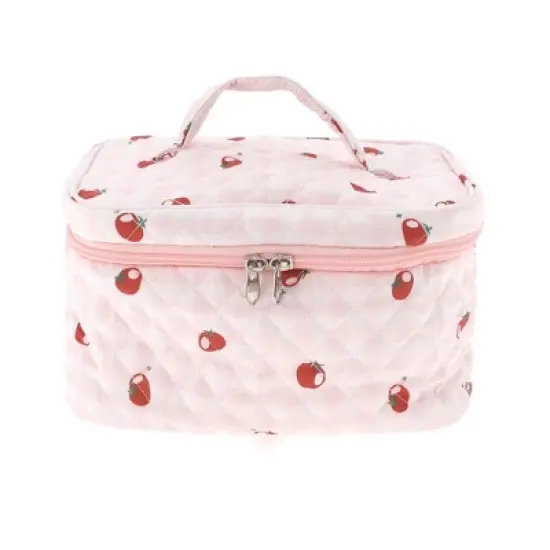 Unique Bargains Large Persimmon Makeup Bag 1 Pc image {3}