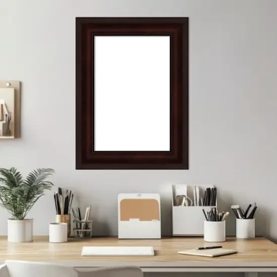 Amanti Art Coffee Bean Brown Framed Dry Erase Magnetic Board image {5}