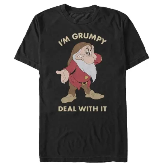 Men's Snow White and the Seven Dwarves Grumpy Deal With It T-Shirt image {4}