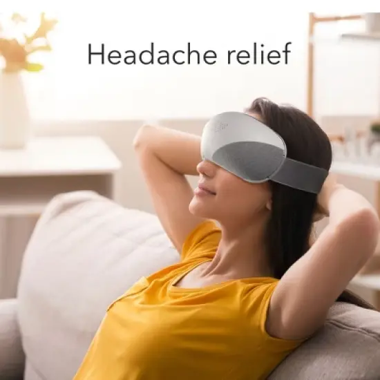HOM Eye Massager with Heat and Cooling Mode - Headache Relief Device for Migraine and Improved Sleeping image {1}