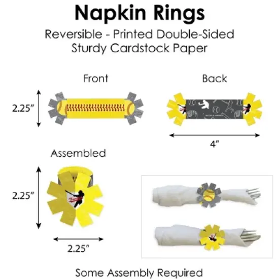 Big Dot of Happiness Grand Slam - Fastpitch Softball - Birthday Party & Baby Shower Paper Charger & Table Decorations Chargerific Kit Setting for 8 image {5}