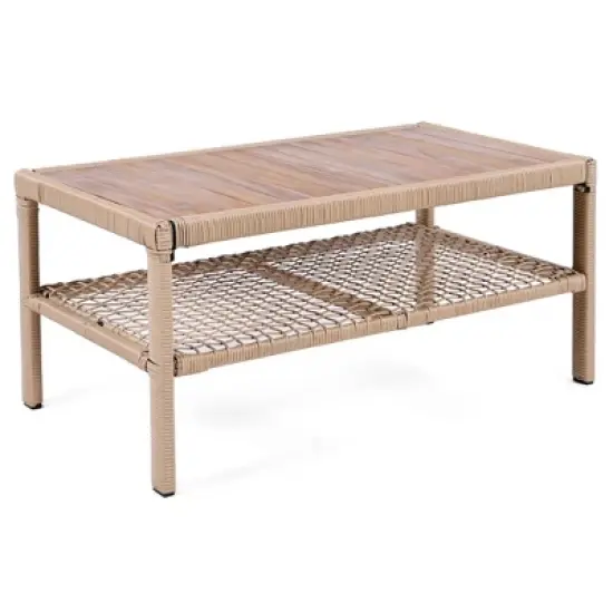 FIONECA 4-Piece Patio Furniture Set with Swivel Chairs, Outdoor Rattan Sofa Conversation Set for 5 People with Cushions & Coffee Table, Beige image {12}