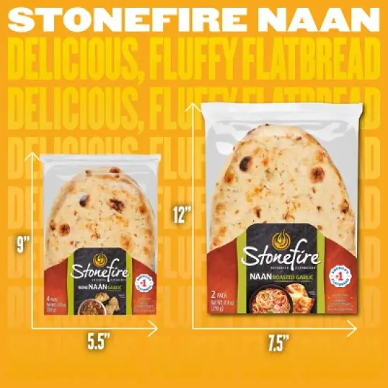 Stonefire Garlic Mini Naan - 4ct image {6}
