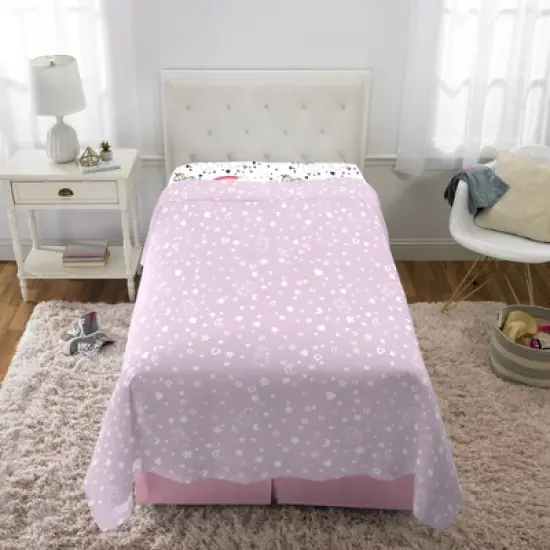 Twin Peppa Pig Rainbow Dreamer Reversible Kids' Bedding Bundle: Comforter Set with Pillow Case & Sheets, Multicolor image {8}
