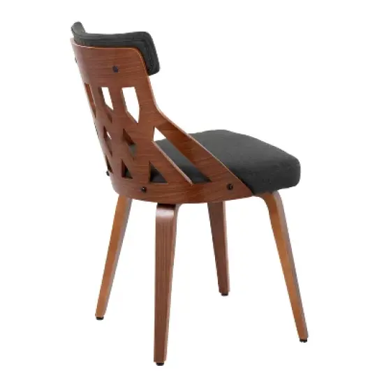 Set of 2 York Dining Chairs Charcoal/Walnut - Lumisource image {3}