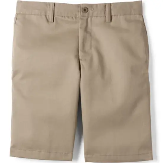 Lands' End School Uniform Boys Cotton Plain Front Chino Shorts image {3}