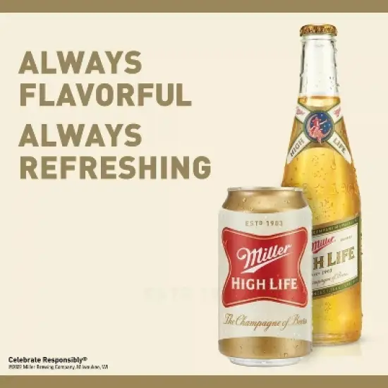 Miller High Life Beer - 6pk/16 fl oz Cans image {2}