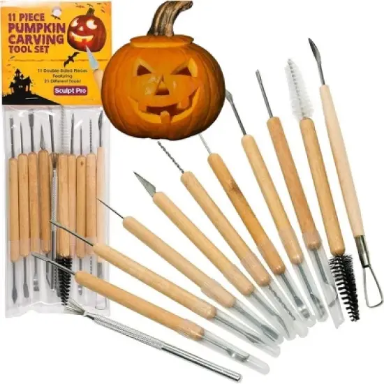 Pumpkin Carving Kit (21 Tool Set)- Halloween Professional Sculpting, Cutting & Carving Knife Supplies for Fall Jack-O-Lanterns, Pumpkins, Decorations image {5}