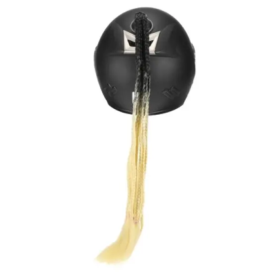 Unique Bargains Helmet Decor Gradient Braid Ponytail Black Beige 25 inches image {2}