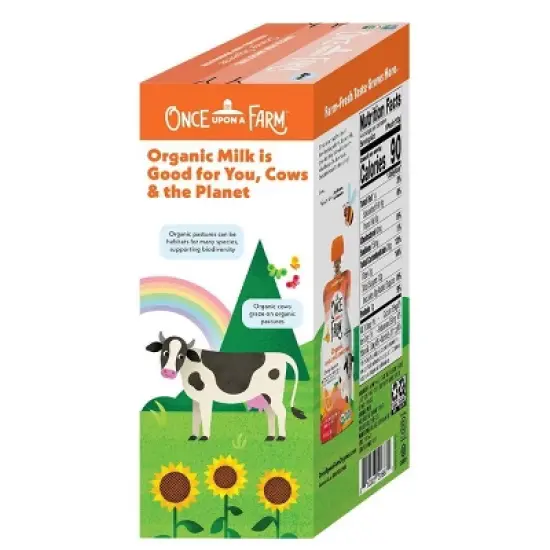 Once Upon a Farm Grassfed Orange Squeeze Whole Milk Smoothie - 16oz/4ct image {4}