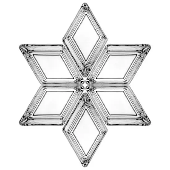 Slickblue Cristalline Interlocking Mini Glass Dish Set of 6 &ndash; Tapas & Appetizer Serving Dishes, Triangle/Diamond Design image {10}