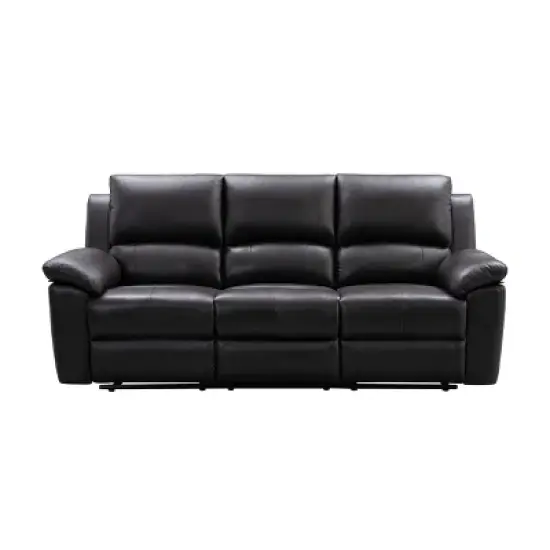 Carlin Leather Reclining Sofa Dark Brown - Abbyson Living image {2}