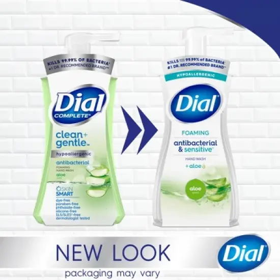Dial Foaming Antibacterial Sensitive Hand Wash - Aloe - 10 fl oz image {2}
