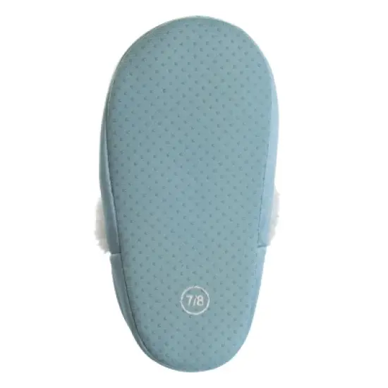 Disney Frozen Girl Slippers - Elsa and Anna Plush Lightweight Warm Comfort Soft Aline House Shoes - Blue White  (Toddler-Little Kid) image {6}