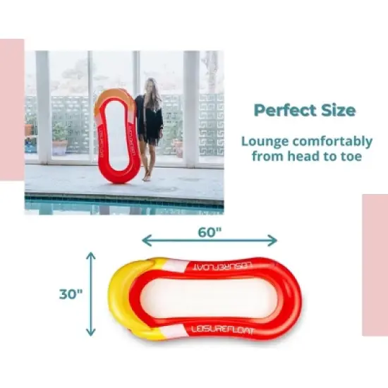 Toynk Inflatable Swimming Pool PVC Float Lounge Recliner | Red image {1}