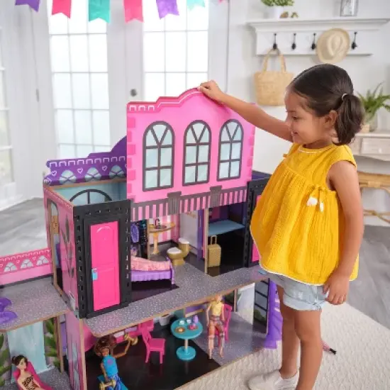 KidKraft 2-in-1 Wooden Hotel & Waterslide Dollhouse image {2}