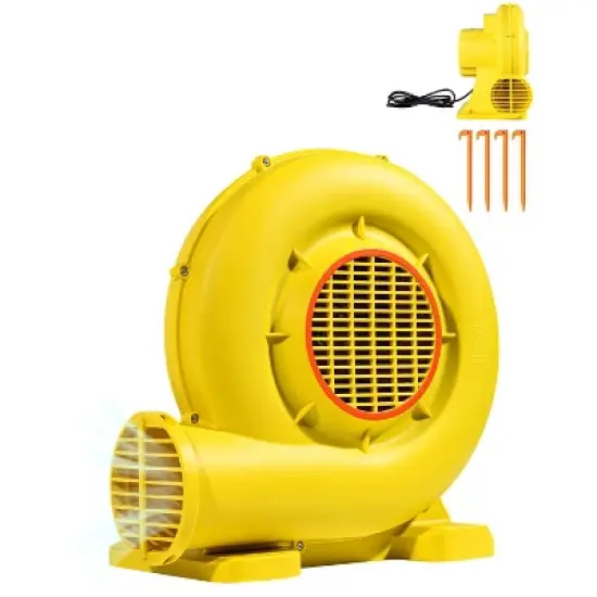 VEVOR Inflatable Blower, 680&750W, 1.0HP Bounce House Blower, Pump Commercial Air Blower for Inflatables, Yellow image {8}
