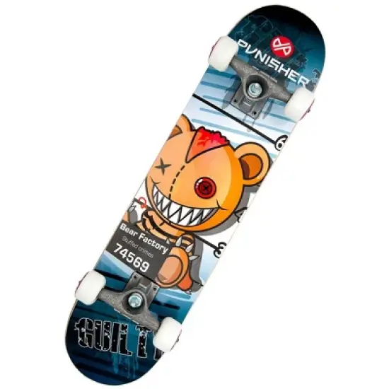 Punisher Skateboards Guilty Complete 31-Inch Skateboard with Canadian Maple, Orange image {1}