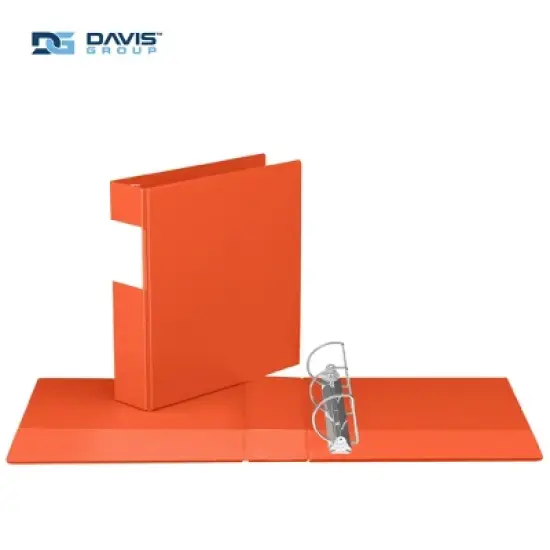 Premium Economy 2" Angle D Ring Binder 6pk Orange: Hard Cover, 475 Sheet Capacity, Polypropylene, 2 Pockets image {1}