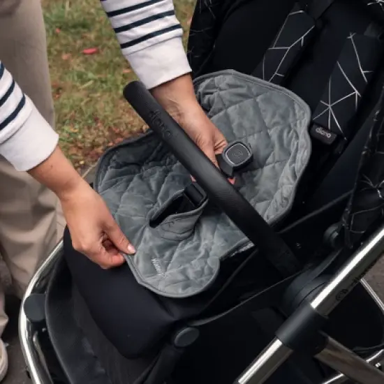 Diono Ultra Dry Seat 2-Pack, Car Seat Pad, Waterproof Liner, High Chair, Car Seats and Strollers, Gray image {3}