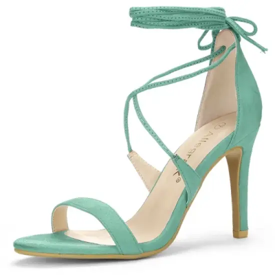 Allegra K Women's Stiletto Heel Lace-up Sandals image {15}