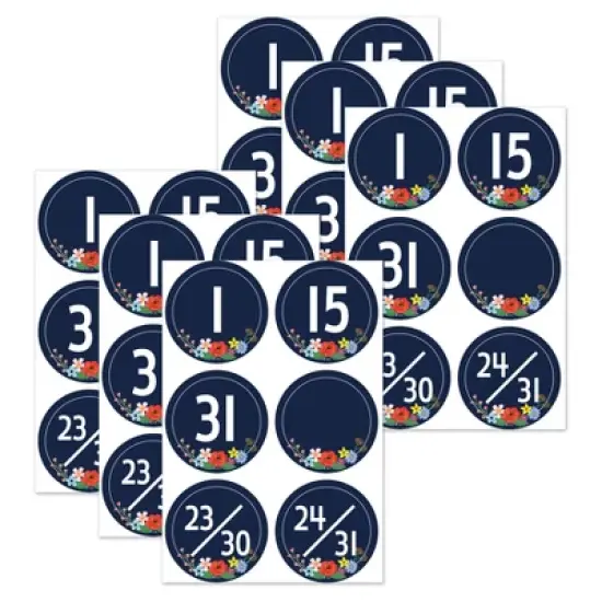 Teacher Created Resources&reg; Wildflowers Calendar Days, 36 Per Pack, 6 Packs image {3}